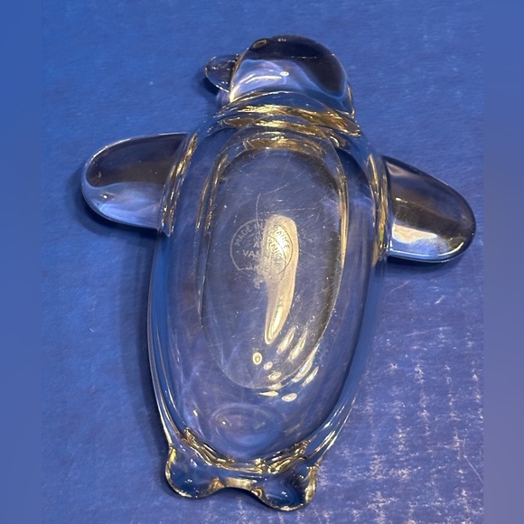 VTG Art Vannes Crystal Penguin Trinket Dish Made in France - Picture 2 of 5